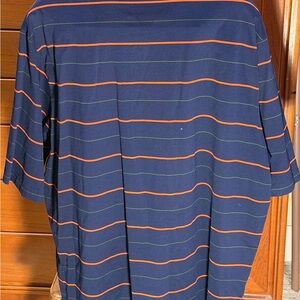 Ralph LaurenMen's Navy Polo with Orange Stripe - Casual Short Sleeve